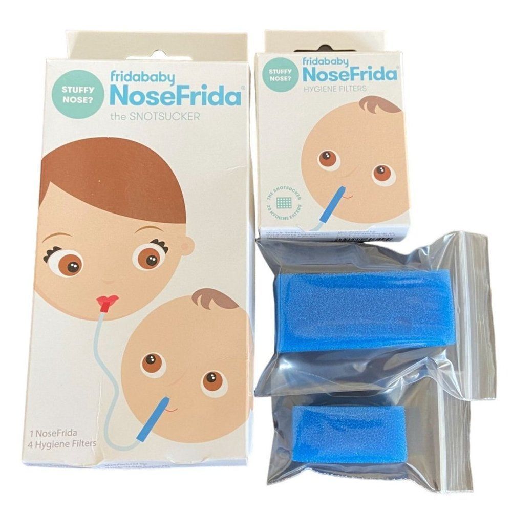 NoseFrida Fridababy SNOTSUCKER 1 Nosefrida & 36 Filters Nose Baby Care NEW